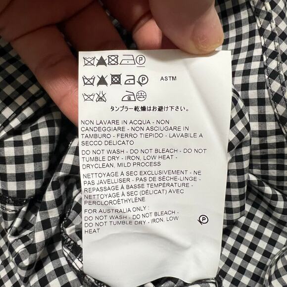 Michael Kors Collection Black & White Sleeveless Checkered Midi Dress Size 10 - Picture 9 of 9